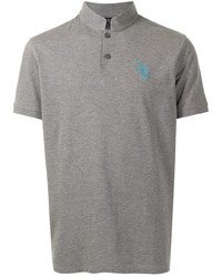 Polo brodé gris Shanghai Tang