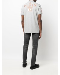 Polo brodé gris Philipp Plein