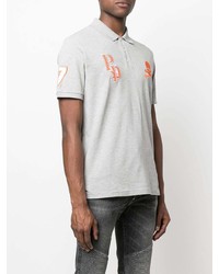 Polo brodé gris Philipp Plein