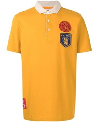 Polo brodé jaune Kent & Curwen