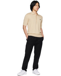 Polo brodé marron clair Fred Perry