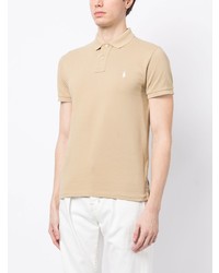 Polo brodé marron clair Polo Ralph Lauren