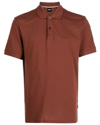 Polo brodé marron BOSS