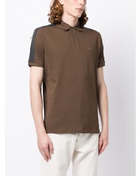 Polo brodé marron Emporio Armani