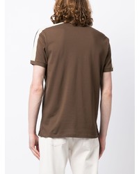 Polo brodé marron Emporio Armani