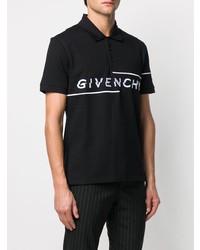 Polo brodé noir et blanc Givenchy