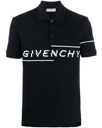 Polo brodé noir et blanc Givenchy
