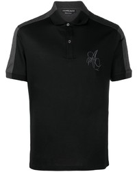 Polo brodé noir Alexander McQueen