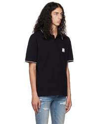 Polo brodé noir Amiri