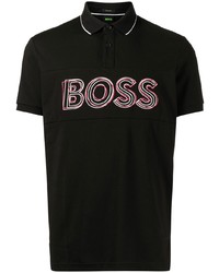 Polo brodé noir BOSS