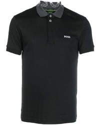 Polo brodé noir BOSS