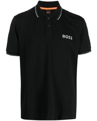 Polo brodé noir BOSS