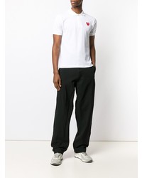 Polo brodé noir Comme Des Garcons Homme Plus