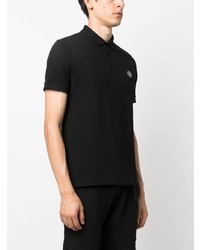 Polo brodé noir Stone Island