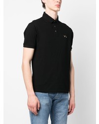 Polo brodé noir Emporio Armani