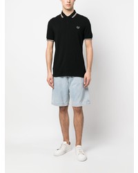 Polo brodé noir Fred Perry