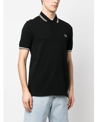 Polo brodé noir Fred Perry