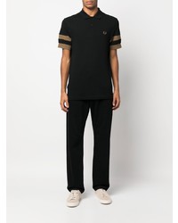 Polo brodé noir Fred Perry