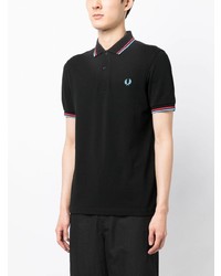 Polo brodé noir Fred Perry