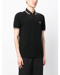 Polo brodé noir Fred Perry