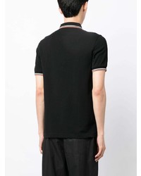 Polo brodé noir Fred Perry