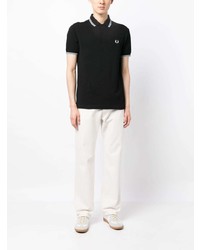 Polo brodé noir Fred Perry