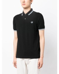 Polo brodé noir Fred Perry