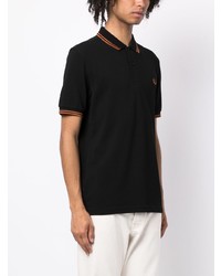 Polo brodé noir Fred Perry