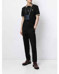 Polo brodé noir Fred Perry