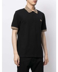 Polo brodé noir Fred Perry