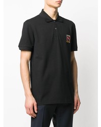 Polo brodé noir Alexander McQueen