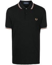 Polo brodé noir Fred Perry