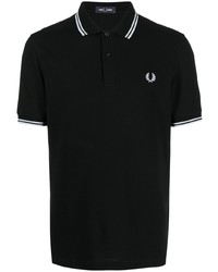 Polo brodé noir Fred Perry