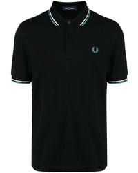 Polo brodé noir Fred Perry