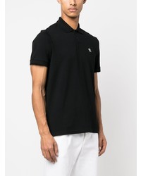 Polo brodé noir Karl Lagerfeld