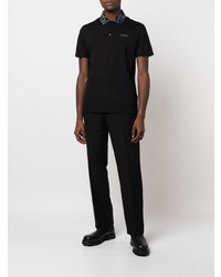 Polo brodé noir Versace