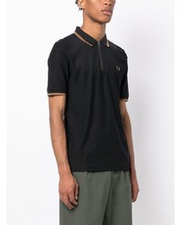 Polo brodé noir Fred Perry