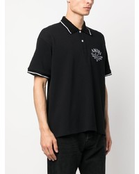 Polo brodé noir Amiri