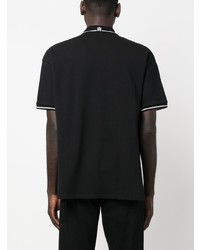 Polo brodé noir Amiri