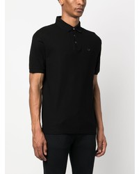 Polo brodé noir Emporio Armani