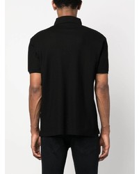 Polo brodé noir Emporio Armani