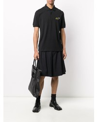 Polo brodé noir Raf Simons X Fred Perry