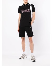 Polo brodé noir BOSS