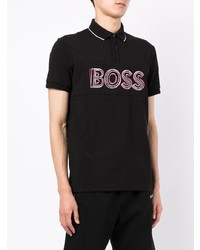 Polo brodé noir BOSS