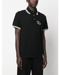 Polo brodé noir Palm Angels