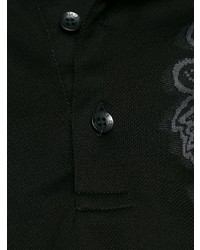 Polo brodé noir Versace Collection