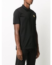 Polo brodé noir Versace