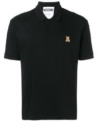 Polo brodé noir Moschino