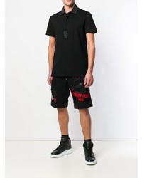 Polo brodé noir Philipp Plein