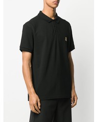 Polo brodé noir Moschino